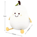 and Brightness Switchable Multiple Colors Silicone Soft Pear Cute Night Light