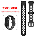 TPU Band for Huawei Band 7 Wristbands Smart Bracelet Strap (Black Grey)