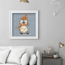 Full Embroidery Penguin 3-Beach 11CT Printed Cross Stitch Cotton Kit for Home