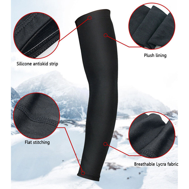 Elastic Fleece Elbow Protective Pad Fitness Skiing Crashproof Warmer Arm Guard