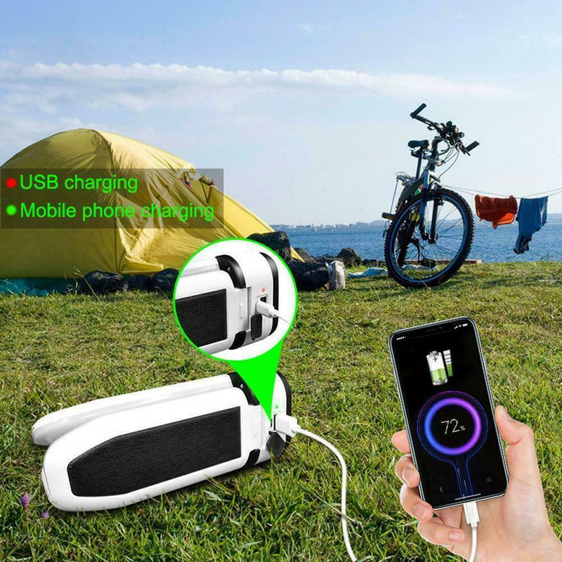 Solar Powered LED Bulb Light USB Rechargeable Portable Tent Outdoor lamp B8Y5