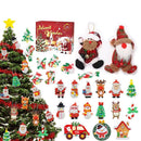 24 Days Christmas Countdown Advent Calendar Xmas Tree Hanging Ornaments Set Gift