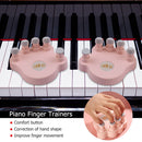 1 Pair Piano Finger Trainers Hand Strength Exerciser for Beginner (Pink) Newly