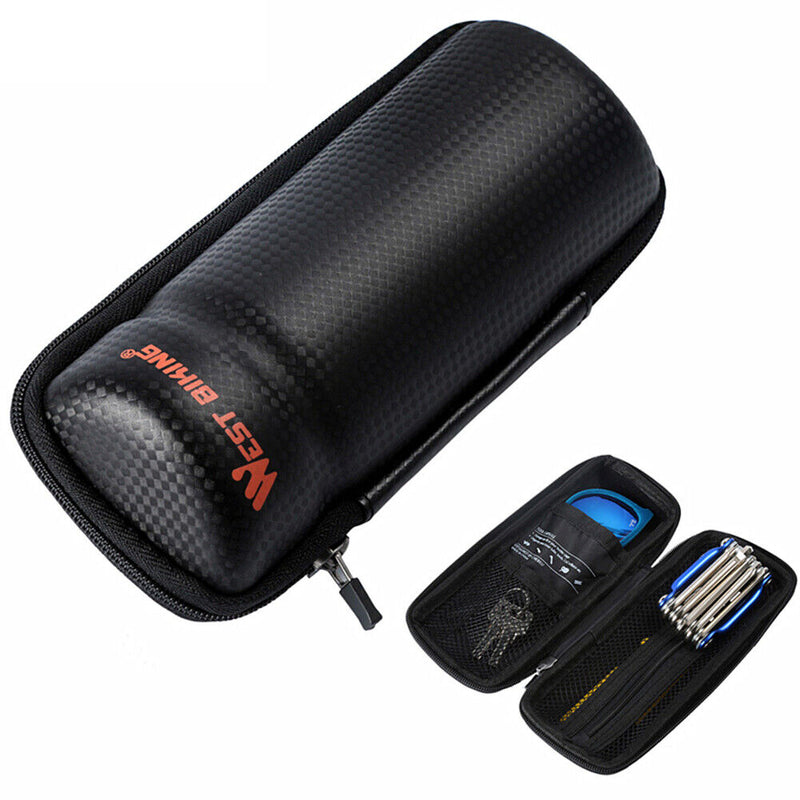 WEST BIKING Bicycle Cycling Bag PVC Repair Kit Storage Capsule Case (Black)