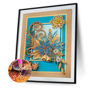 5D Flower Mosaic Diamond Painting Drawing Partial Special Shape Drill Craft K
