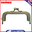 Beads Wallet Metal Handle Frame Embossed Square Shape DIY Clutch Kiss Clasp Lock