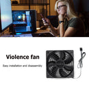 TEUCR Computer Case Fan (Fixed Speed with1 Large D Port and 1 Large 4Pin)
