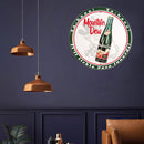 Round Metal Tin Sign Plaque Wall Wine Posters Iron Painting for Bar (B) Newly