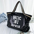 Women Girl Sequin Travel Messenger Bag Shoulder Shopping Crossbody Large Handbag