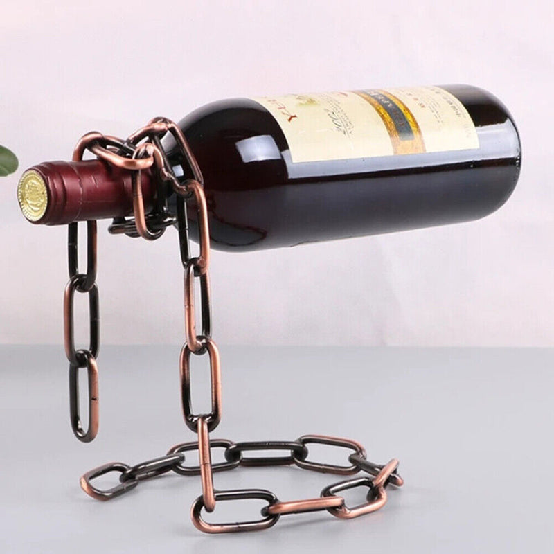 Hanging Suspension Chain Magical Wine Rack European Wine Glass Shelf (B) Newly