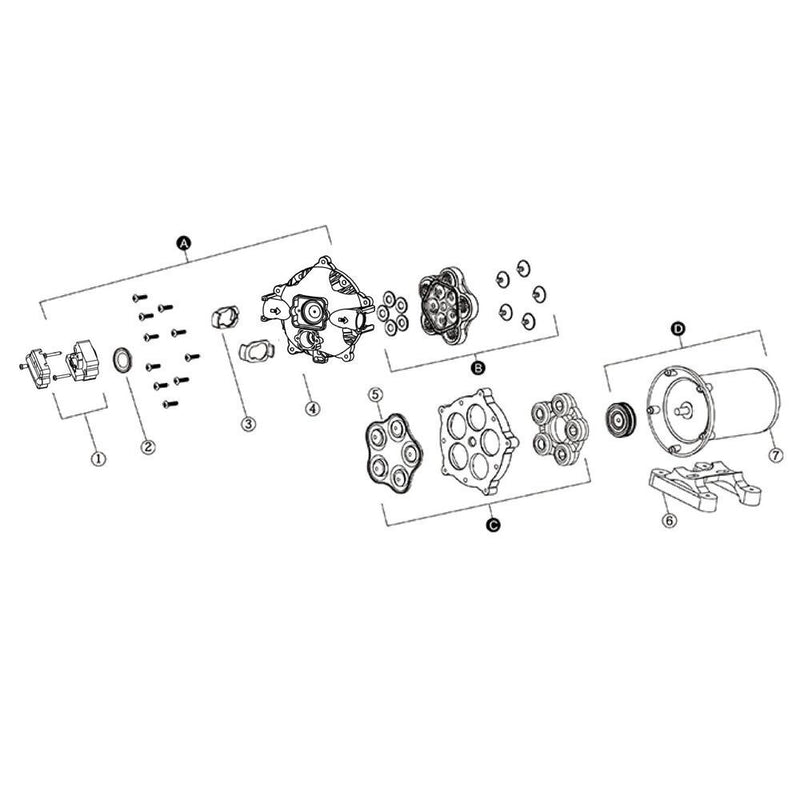 Yacht Washdown Pump  Kit Marine Flush Pump Submersible with Coiled Hose