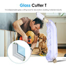 Grip 0iled Glass Cutter Tungsten Carbide Stained Tools for 1-15mm Cutting Newly