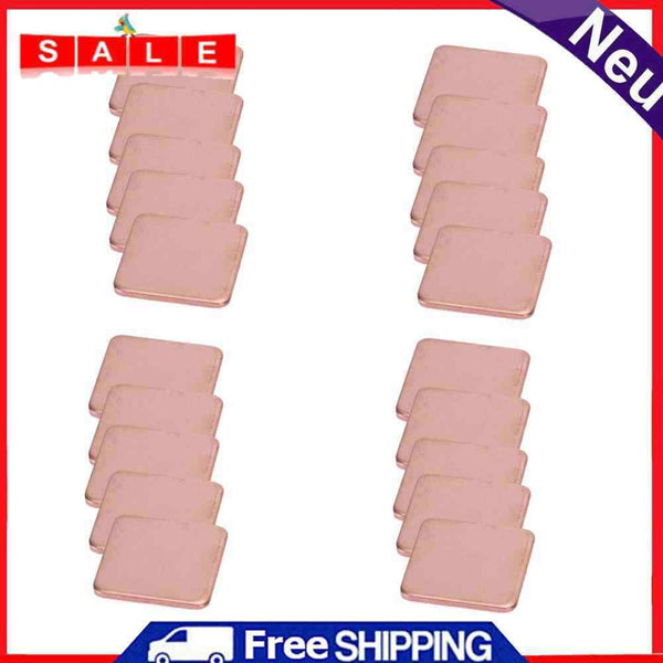 20pcs/Lot 15*15mm 1.2mm 1.5mm 1.8mm 2mm DIY Copper Shim Thermal Pad Cooler