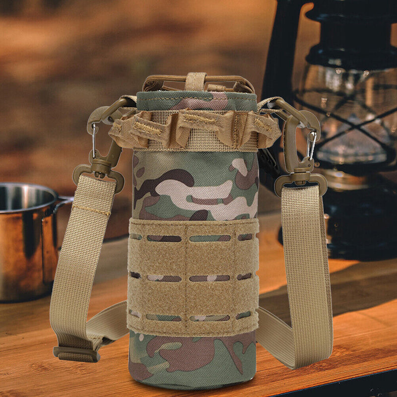 #A Water Bottle Bag Canvas Water Bottle Cover Bag for Outdoor Travel Camping Hik