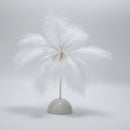 Modern Nordic Feather Light Romantic Atmosphere Lamp Bedside Decor (White) Newly