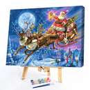 Santa Oil Paint By Numbers Canvas DIY Picture Christmas Home Decoration Gifts