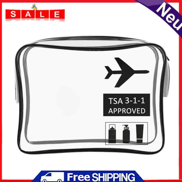 Affeco Unisex TPU Transparent Waterproof Cosmetic Bag Travel Makeup Organizer