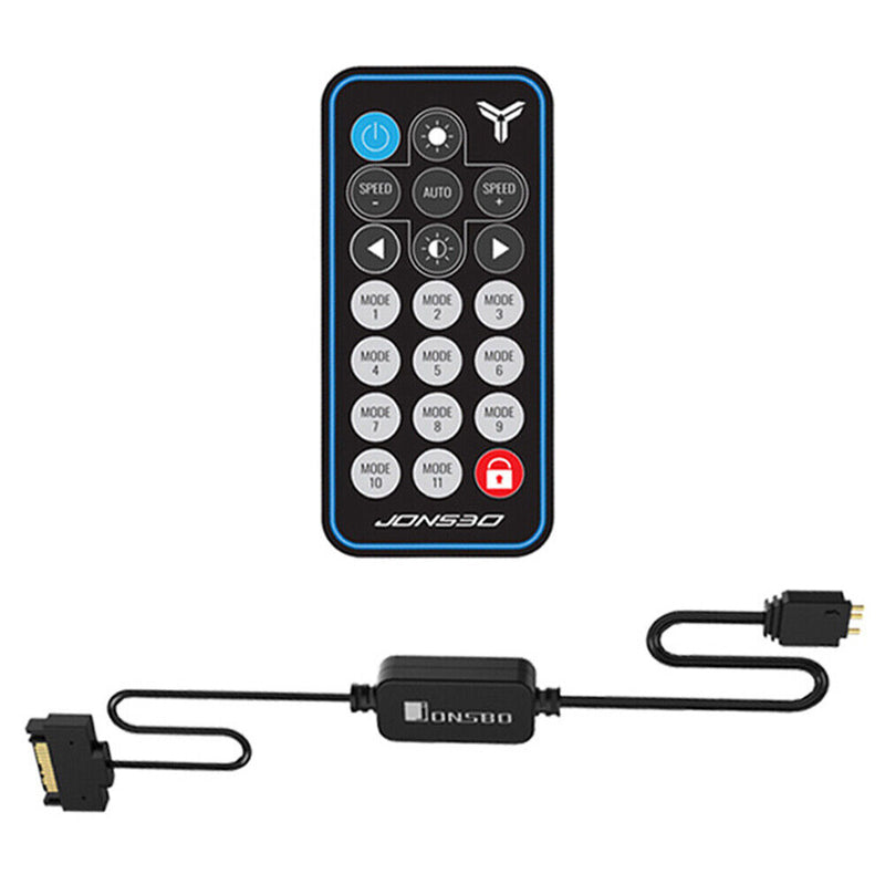 Jonsbo AURA RGB Fan Controller Lighting Adjustable 5V 3Pin SATA Remote Control