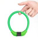 Bicycle Locks 4 Digit Password MTB Road Bike Security Cable Lock (Green) Newly