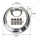 4-Position Combination Disc Padlock Stainless Steel Rust-Proof Door Warehouse
