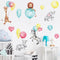 Cartoon Balloon Elephant Wall Stickers Kids Rooms Bedrooms Room Living H4T4