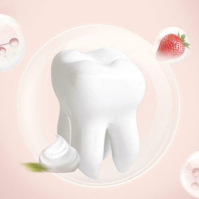 Kid's Foam Toothpaste No Fluorine Strawberry Flavor Teeth 60Ml Mousse H8L7