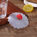 Reusable Silicone Cup Cover Heat Resistant Sealed Leakproof Cups Lid (F)