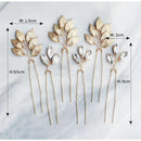 Girls Ornaments Handmade Crystal Leaves Pins Clips Headwear Women Hairpins