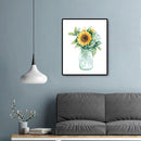 Sunflower DIY Oil Painting By Numbers Kits Acrylic Canvas Wall Art Picture