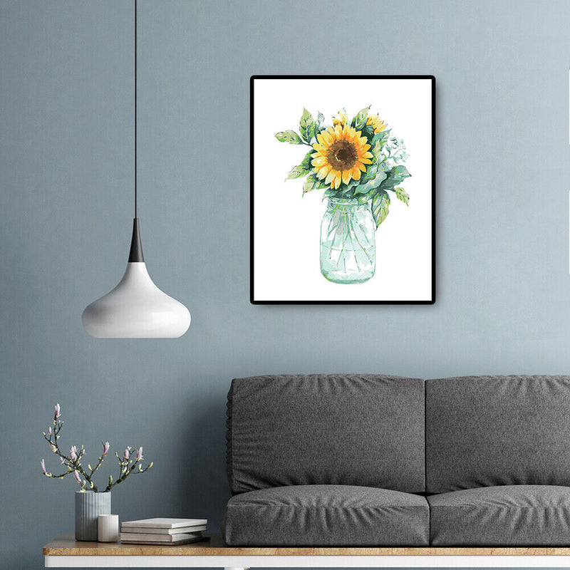 Sunflower DIY Oil Painting By Numbers Kits Acrylic Canvas Wall Art Picture