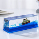 Float Stress Relief Fluid Liquid Cruise Ship Desktop Drift Bottle Hourglass
