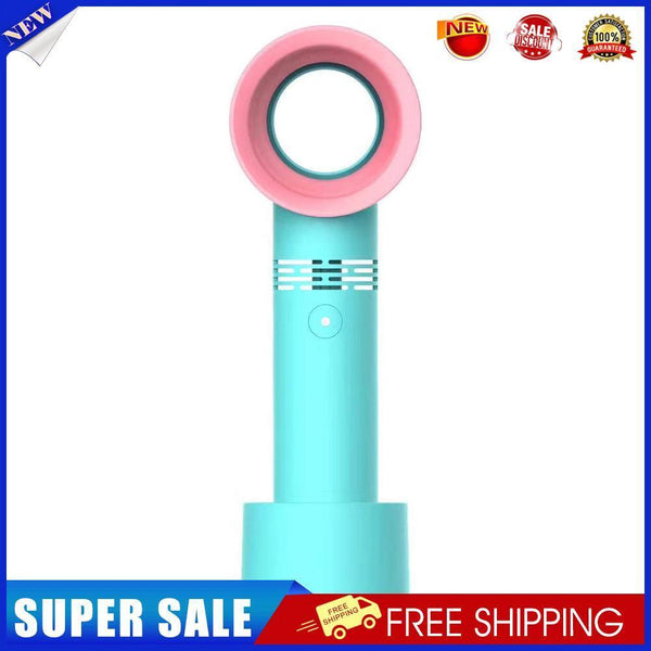 Portable Bladeless Cooling Fan Summer Personal Handheld Desktop Fan (Blue)