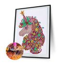 5D DIY Partial Drill Special Shape Unicorns Rhinestone Drawing Decoration Kit