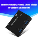 VGA Switch Box Video Converter 2-in-1 Out Switcher Splitter for PC Projector