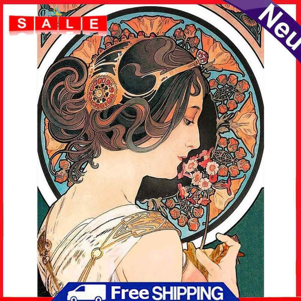 Frameless Oil Painting By Numbers DIY Kit Goddess Drawing On Canvas Art Craft