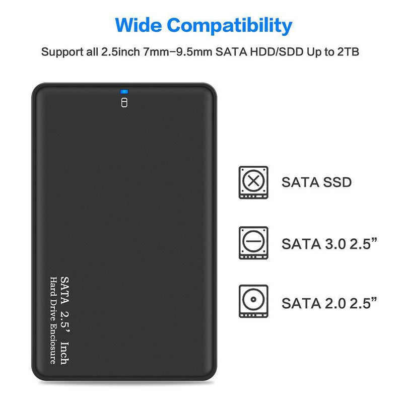 2.5 inch HDD Case SATA to USB 3.0 SSD Mobile Disk Box Adapter Enclosure