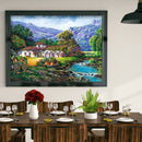5D Diamond Painting DIY House by the river Full Round Drill Rhinestone