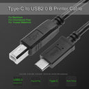 USB-C USB3.1 Type C Male Connector to USB 2.0 B Type Male Data Cable for Printer