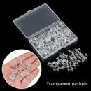 Reusable Plastic Drawing Pins Stationery Supplies Push Pins Clear Push Pins