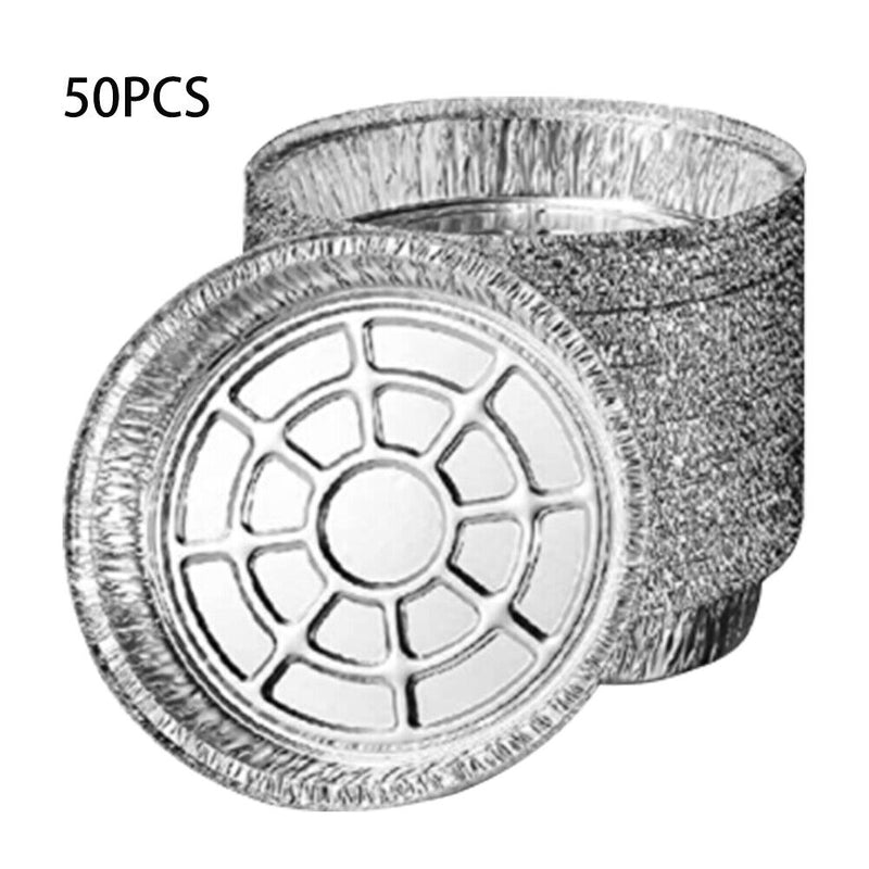 50pcs Steaming Basket Mat Foil Tin Air Fryer Steamer Liners Baking Oil Paper