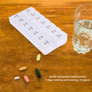 #A Braille Medicine Organizer Moisture-proof 14 Dividers Vitamin Holder Twice Da