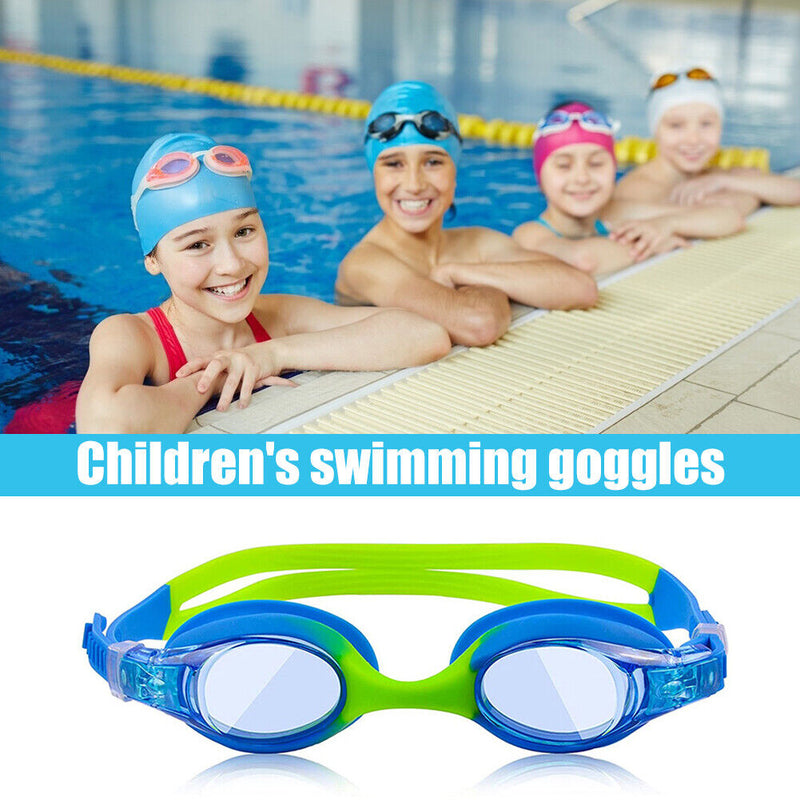 Kids Swimming Goggles Anti Fog Training Swim Glasses for Boys Girls (Green)