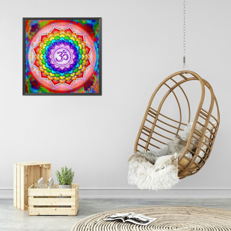 DIY Full Round Drill Diamond Painting color mandala Mosaic Rhinestone Art