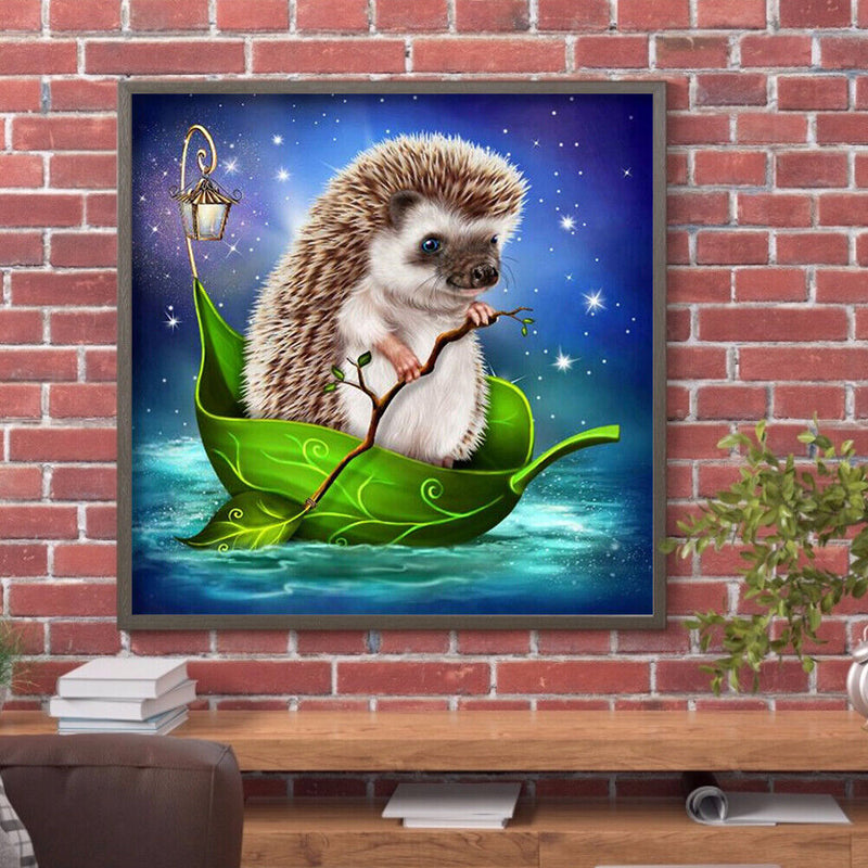 Hedgehog DIY Full Drill Round Diamond Painting Kit Mosaic Craft Home Decor