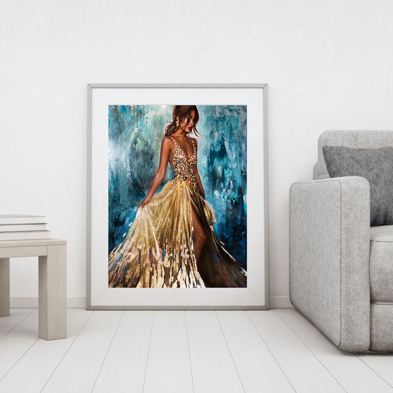 Elegant Girl 40x50cm Oil Paint By Numbers Picture DIY Home Decor (S745)
