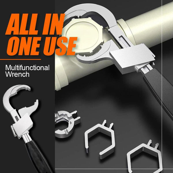 Adjustable Wrench Multifunctional Universal Open End Wrench Bathroom Repair Too_