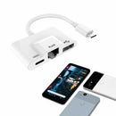 In 1 USB 3.0 Converter Cable Hub PD Charger Type-C to RJ45 Ethernet Adapter OTG