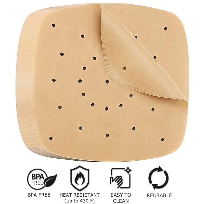 Air Fryer Parchment Paper Liners Non-Stick Mat Square Air Fryer Sheets
