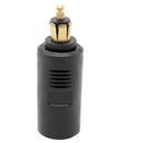 12V European Plug Motorcycle DIN Socket Cigarette Lighter Adapter Black