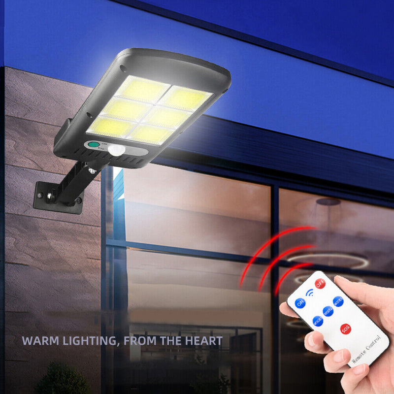 Solar Sensor Waterproof Garden Wall Lamp with Remote Control (B 150 COB) Newly